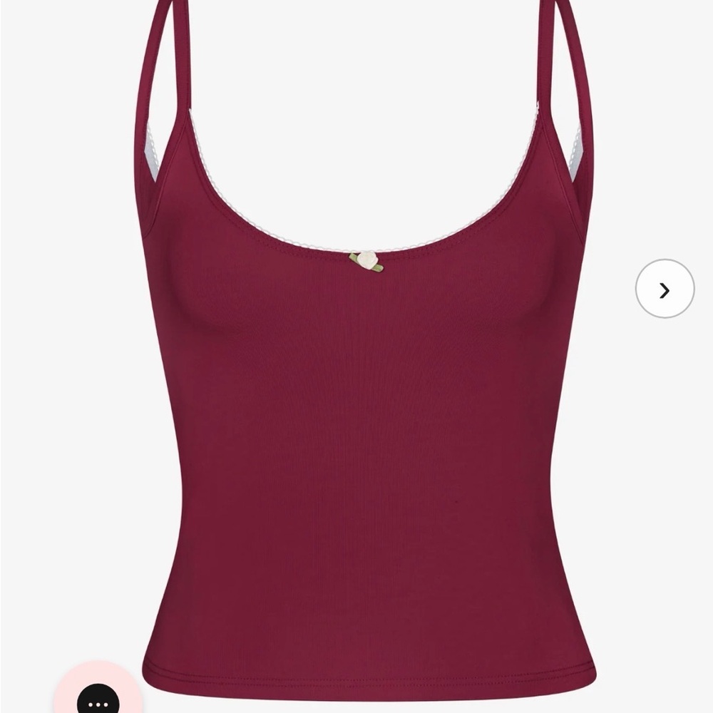 Scoop Neck Ribbed Tank Top in Deep Wine